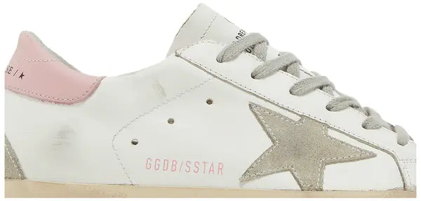 Golden Goose Wmns Superstar 'White Pink' Distressed Leather Sneaker