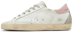 Golden Goose Wmns Superstar 'White Pink' Distressed Leather Sneaker