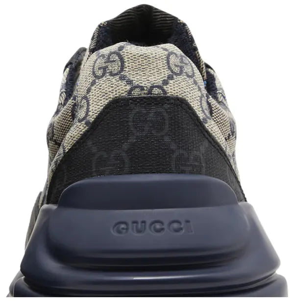 Gucci GG Rhyton 'Beige Blue Monogram' Sneakers for Men