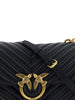 PINKO Elegante schwarze gesteppte Leder-Umhängetasche
