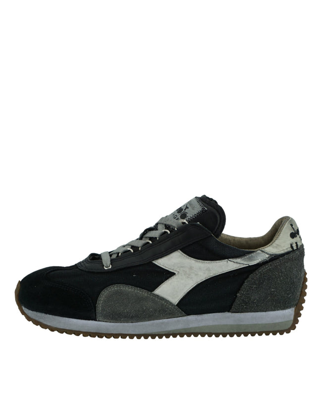 Diadora – Equipe H Dirty Stone Wash Evo-Sneaker in Schwarz und Grau