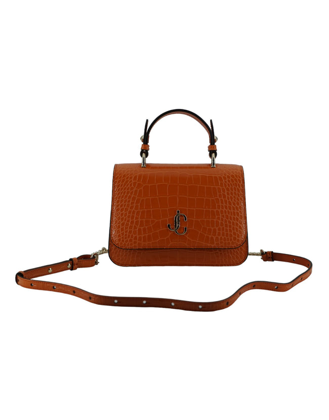 Jimmy Choo Orange Leather Top Handle and Shoulder Bag