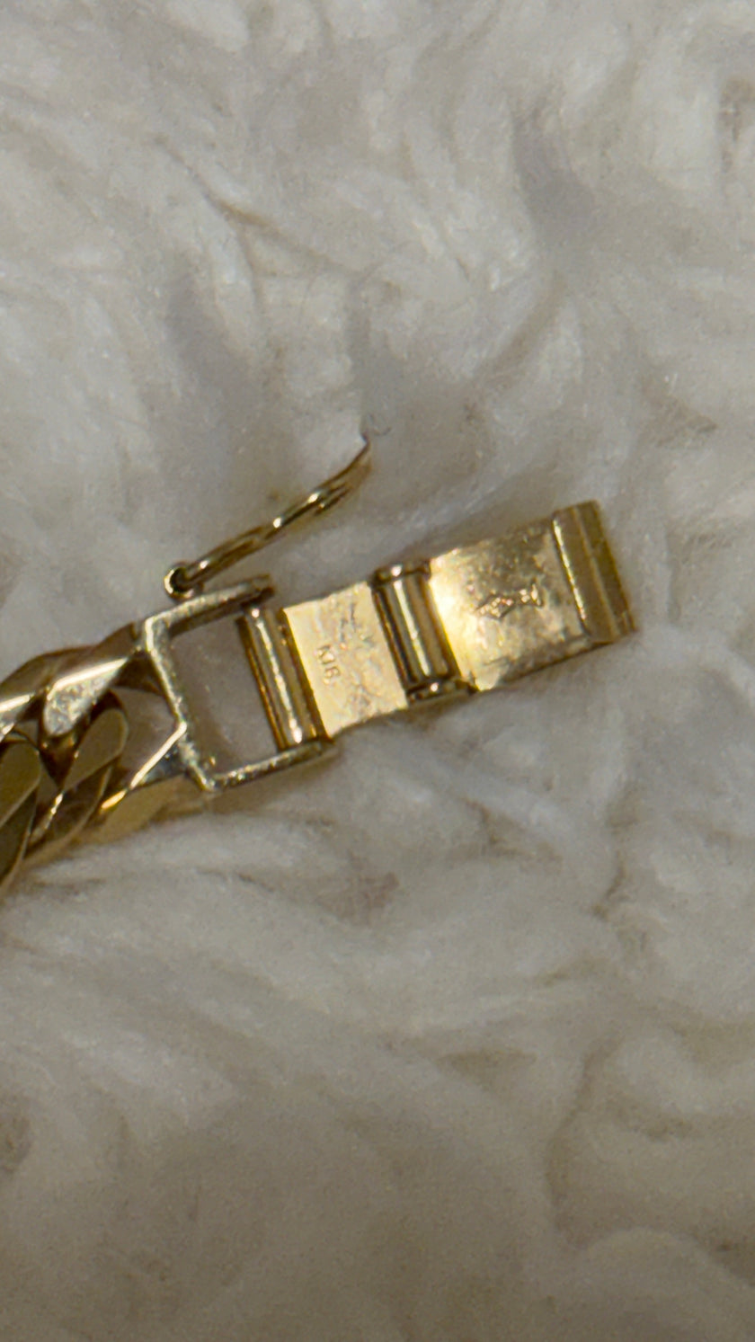 18Karat 100 Gram Gold Chain Necklace 24” M LINK MADE IN JAPAN