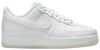 A Ma Maniére x Wmns Air Force 1 Low 'Triple White' 2025 in premium white leather with tonal embossed branding and encapsulated Air cushioning.

