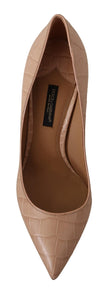 Dolce & Gabbana Zapatos de tacón BELLUCCI de cuero nude beige