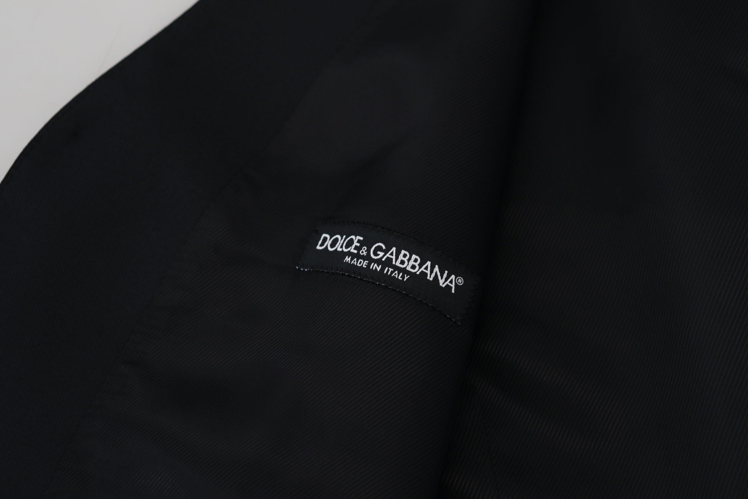 Dolce & Gabbana Elegante schwarze Weste aus Woll-Seide