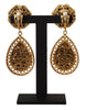 Pendientes colgantes con clip DG SICILY de cristal dorado de Dolce & Gabbana