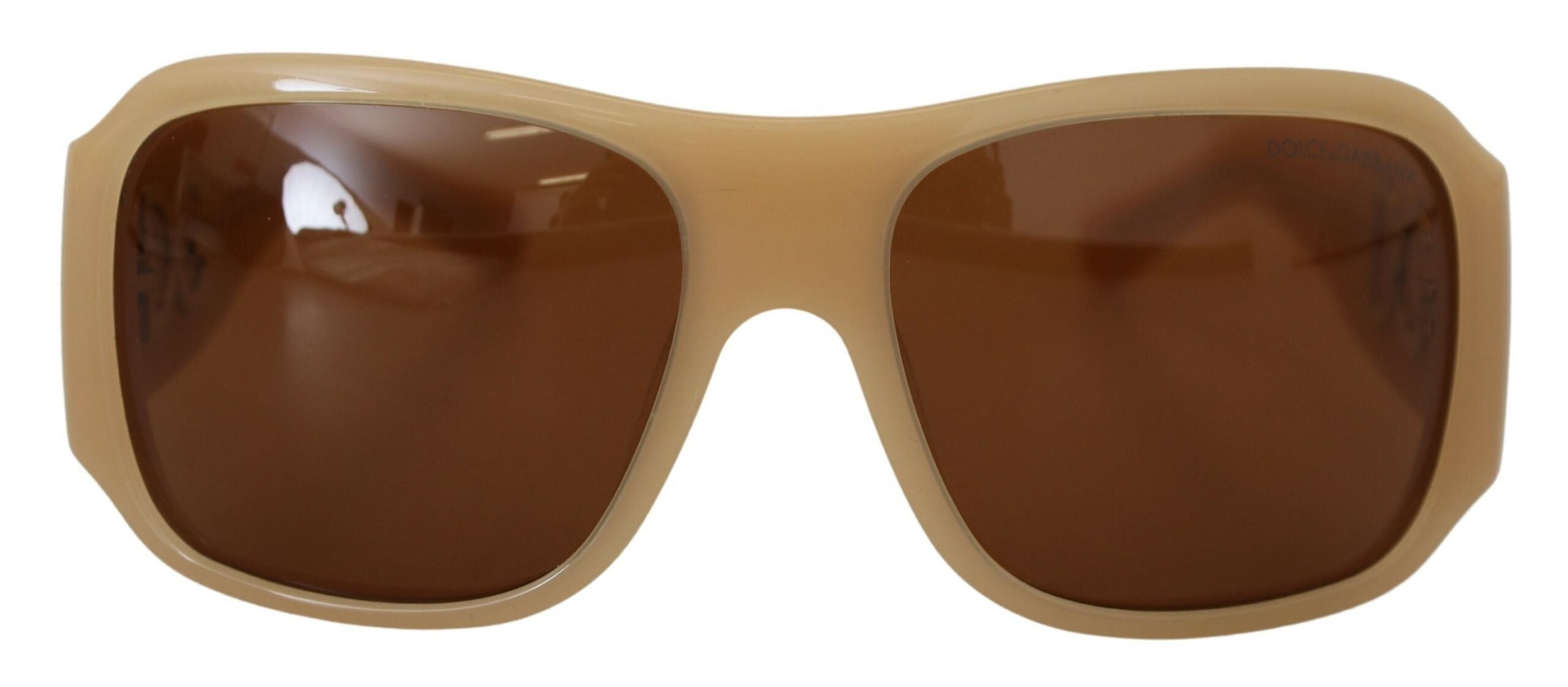 Dolce & Gabbana Elegantes gafas de sol color crema Swarovski