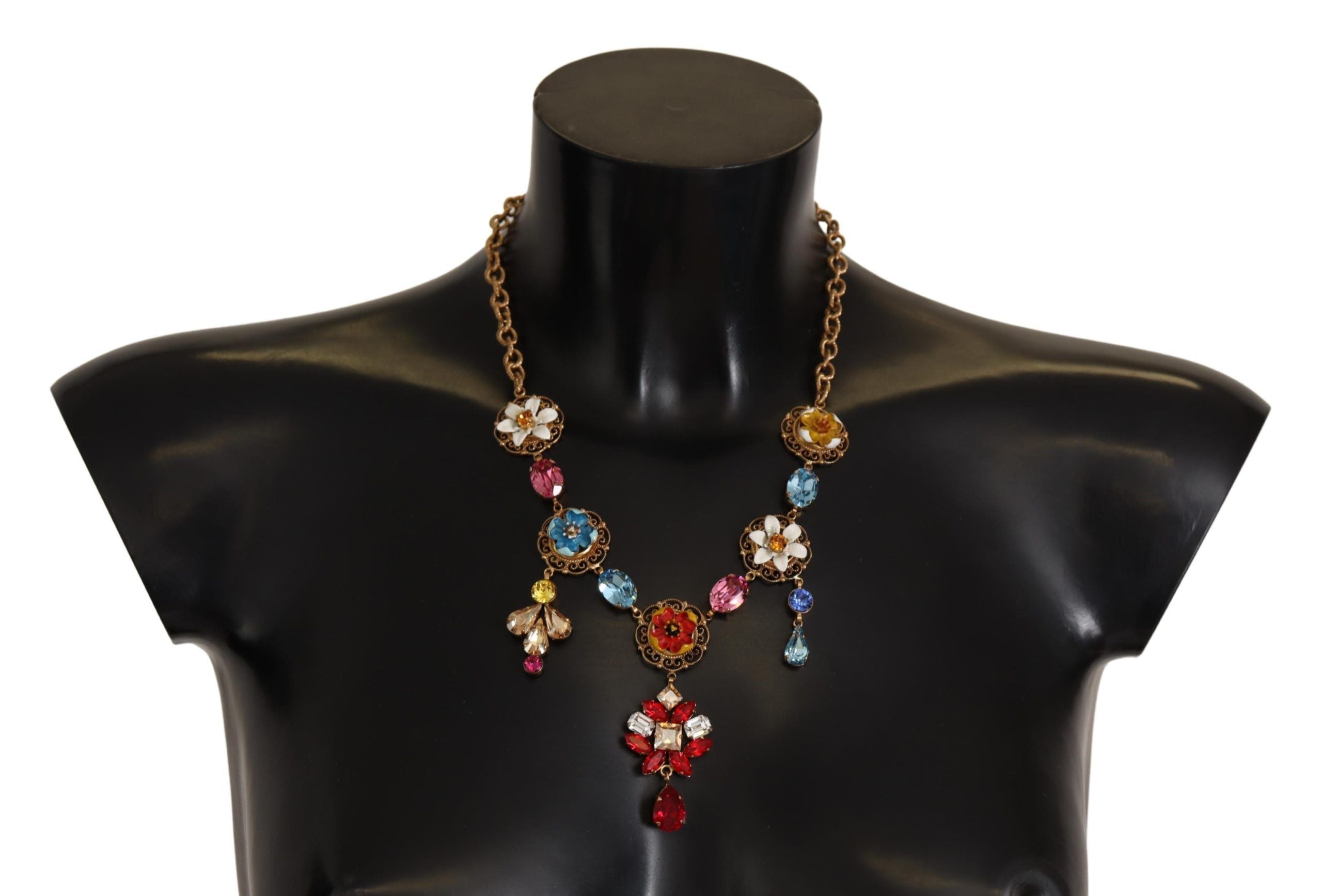 Dolce & Gabbana Elegante Statement-Halskette mit Blumenmuster
