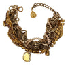 Dolce & Gabbana Collar llamativo en tono dorado con brillo siciliano
