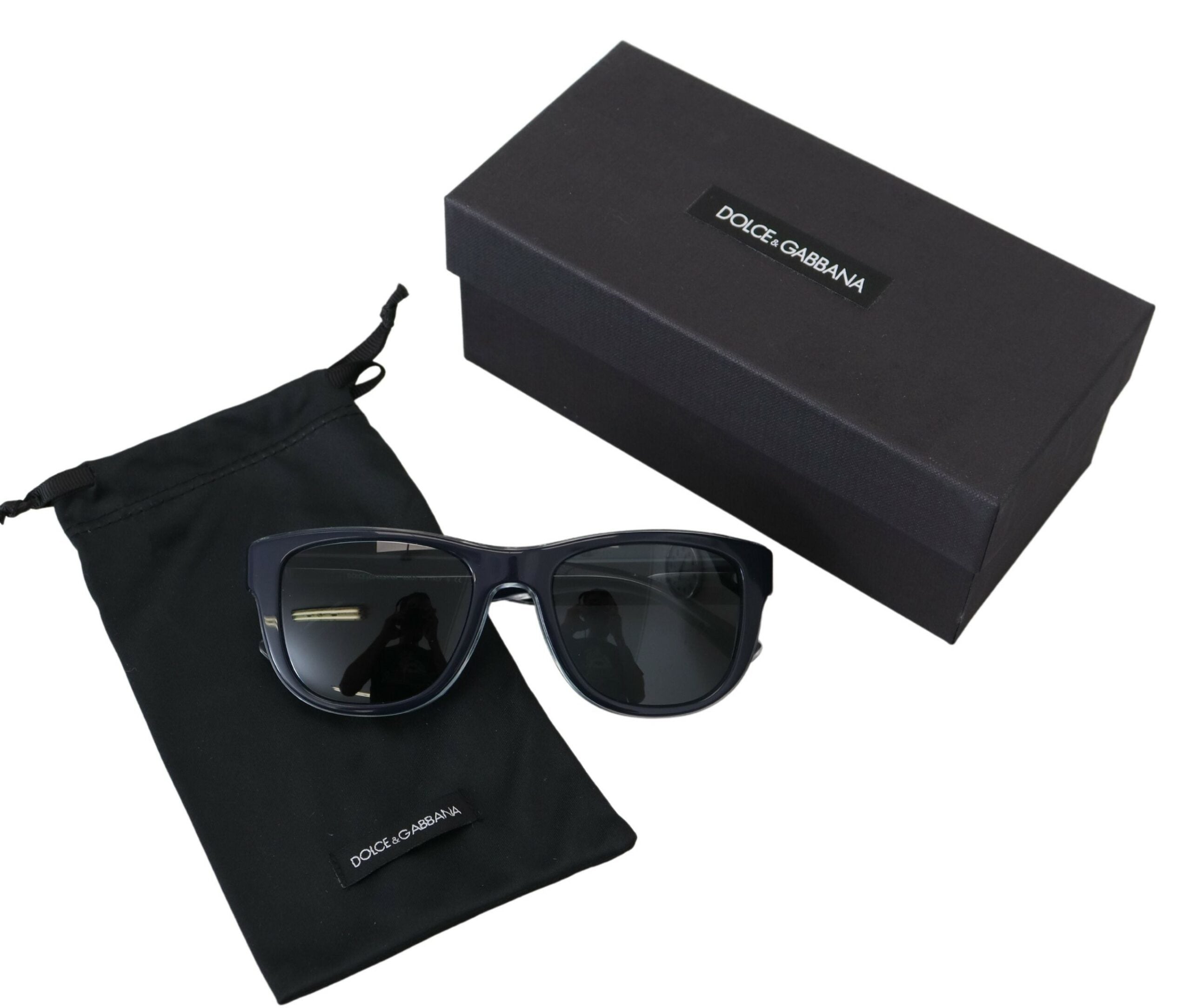 Dolce & Gabbana Chic Blue Acetate Designer Sunglasses
