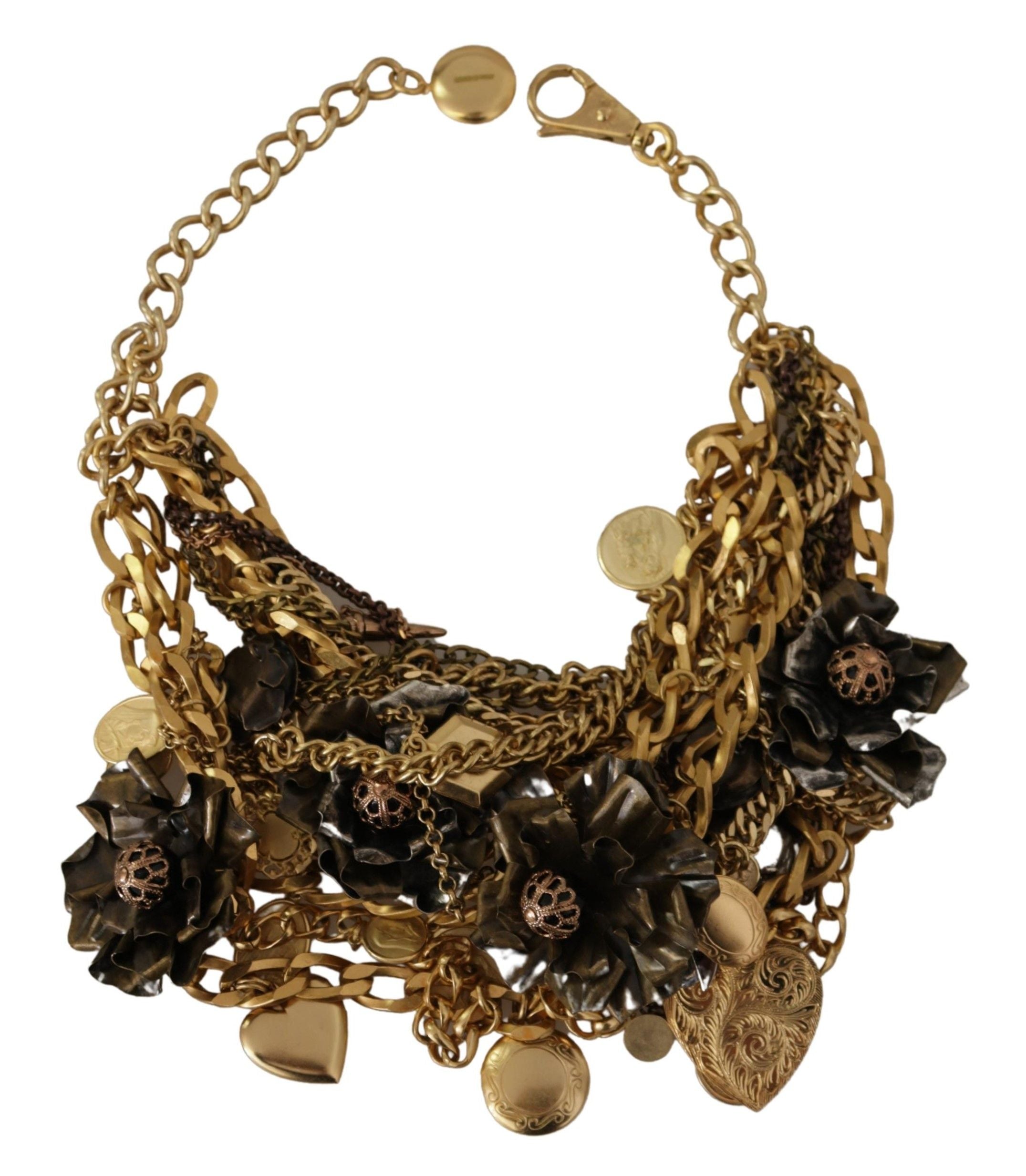 Dolce & Gabbana – Sizilianische Glamour-Statement-Halskette aus Gold