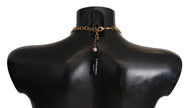 Dolce & Gabbana Elegante collar llamativo floral con cristales dorados