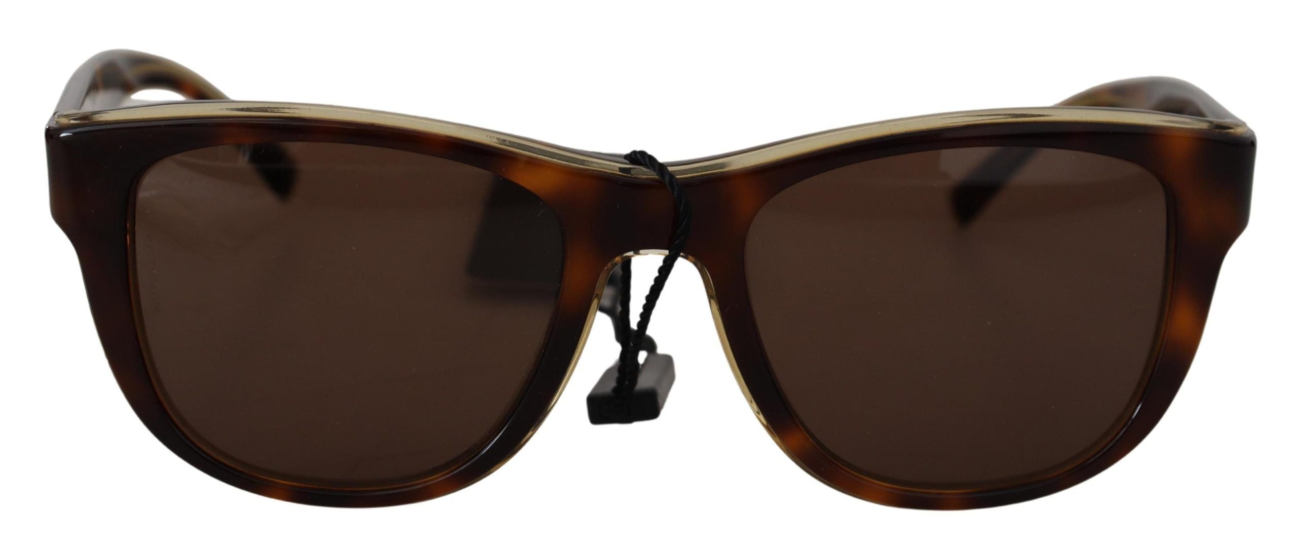 Dolce & Gabbana Schicke Unisex-Sonnenbrille aus braunem Acetat