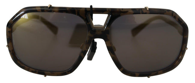 Dolce & Gabbana Chic Aviator Gafas de sol marrones espejadas