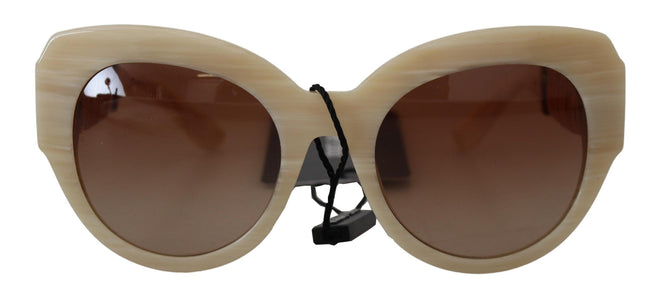 Dolce & Gabbana Beige Schicke Acetat-Sonnenbrille für Damen