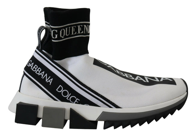Dolce & Gabbana Zapatillas deportivas sin cordones Sorrento elegantes en blanco y negro