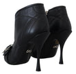 Dolce & Gabbana Elegantes botines de piel acolchados negros