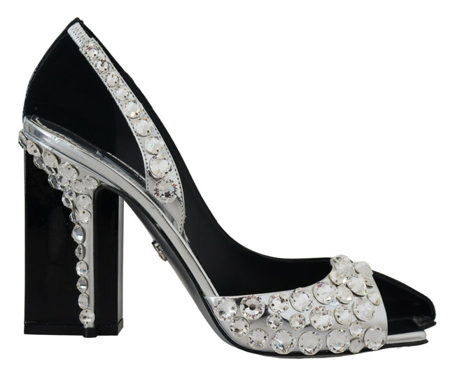 Dolce & Gabbana Elegante Pumps aus Leder mit Kristallverzierung