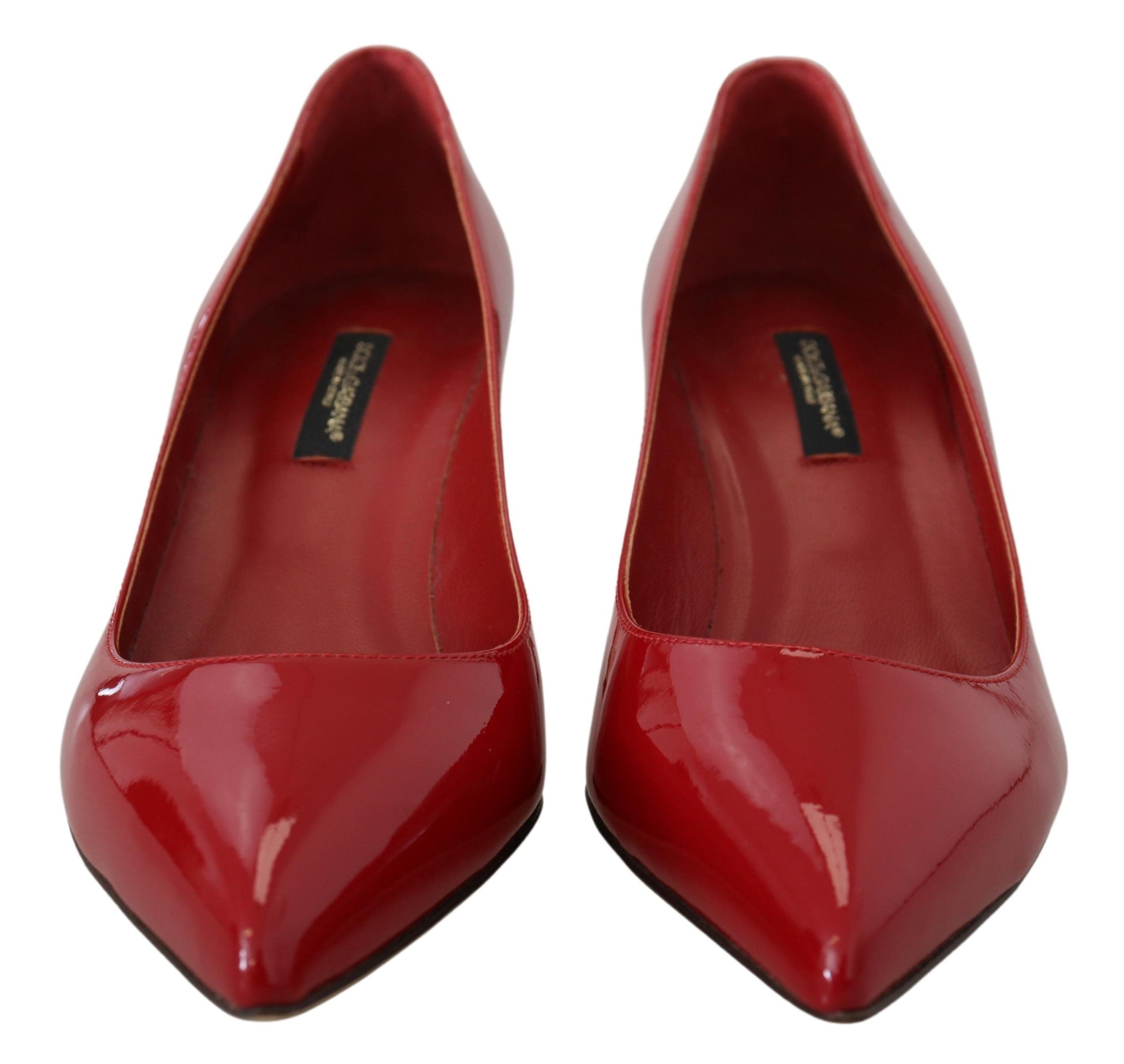 Dolce & Gabbana Zapatos de tacón tipo gatito de charol rojo