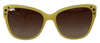 Dolce & Gabbana – Schicke Sonnenbrille aus gelbem Acetat mit Farbverlauf