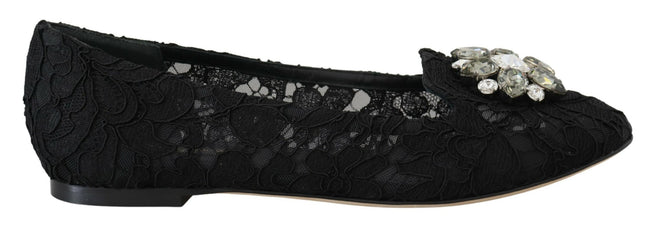 Dolce & Gabbana – Elegante, flache Vally-Schuhe aus floraler Spitze
