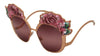 Dolce & Gabbana – Schicke Sonnenbrille mit Rosen-Paillettenstickerei
