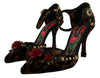 Dolce & Gabbana Zapatos de tacón con estampado de leopardo y adornos marrones