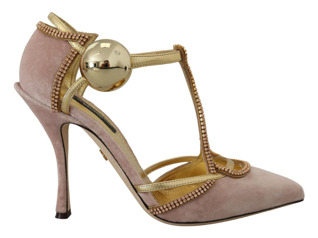 Dolce & Gabbana Elegante rosa Kristall Pumps mit High Heels