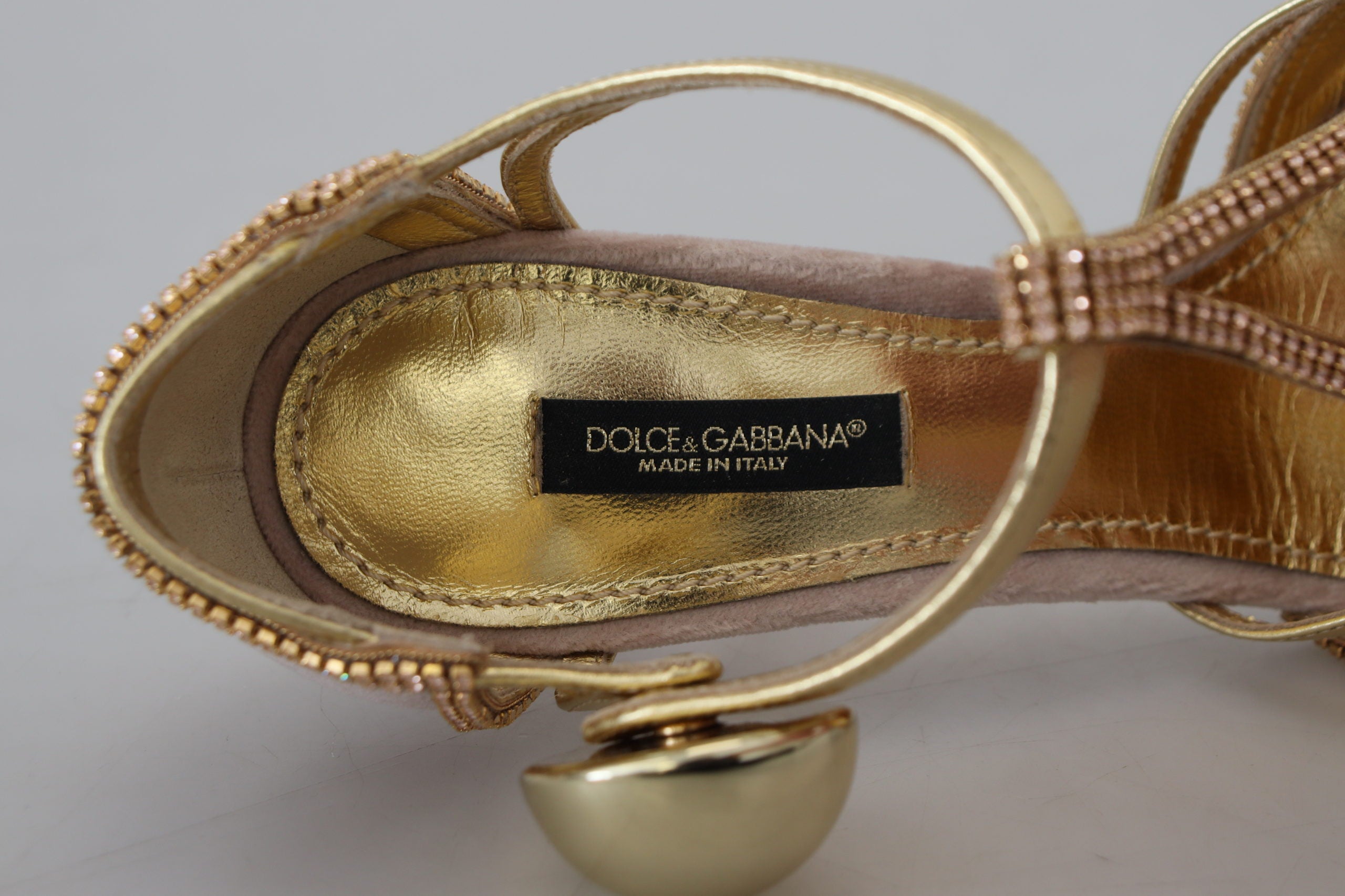 Dolce & Gabbana Elegant Pink Crystal Pumps with High Heels