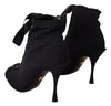 Dolce & Gabbana Elegant Ankle Open Toe Heel Boots