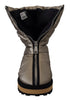 Dolce & Gabbana – Silberfarbene Designer-Stiefel in Platino-Optik mit halbhohem Schaft