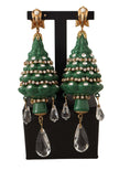 Dolce & Gabbana – Bezaubernde Ohrclips mit Weihnachtsbaum aus Kristall