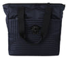Versace Elegant Blue Nylon Tote Bag