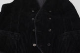 Dolce & Gabbana Chaleco cruzado de algodón negro