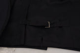 Dolce & Gabbana Chaleco formal de chaleco elástico de lana negro