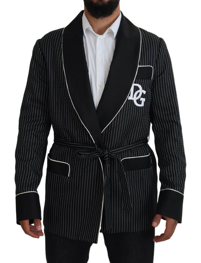 Dolce & Gabbana Elegante chaqueta tipo bata con forro de seda