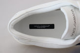 Dolce & Gabbana Elegant White Leather Men's Sneakers