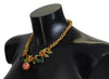 Dolce & Gabbana – Elegante goldene Halskette mit Blumen- und Fruchtmotiv
