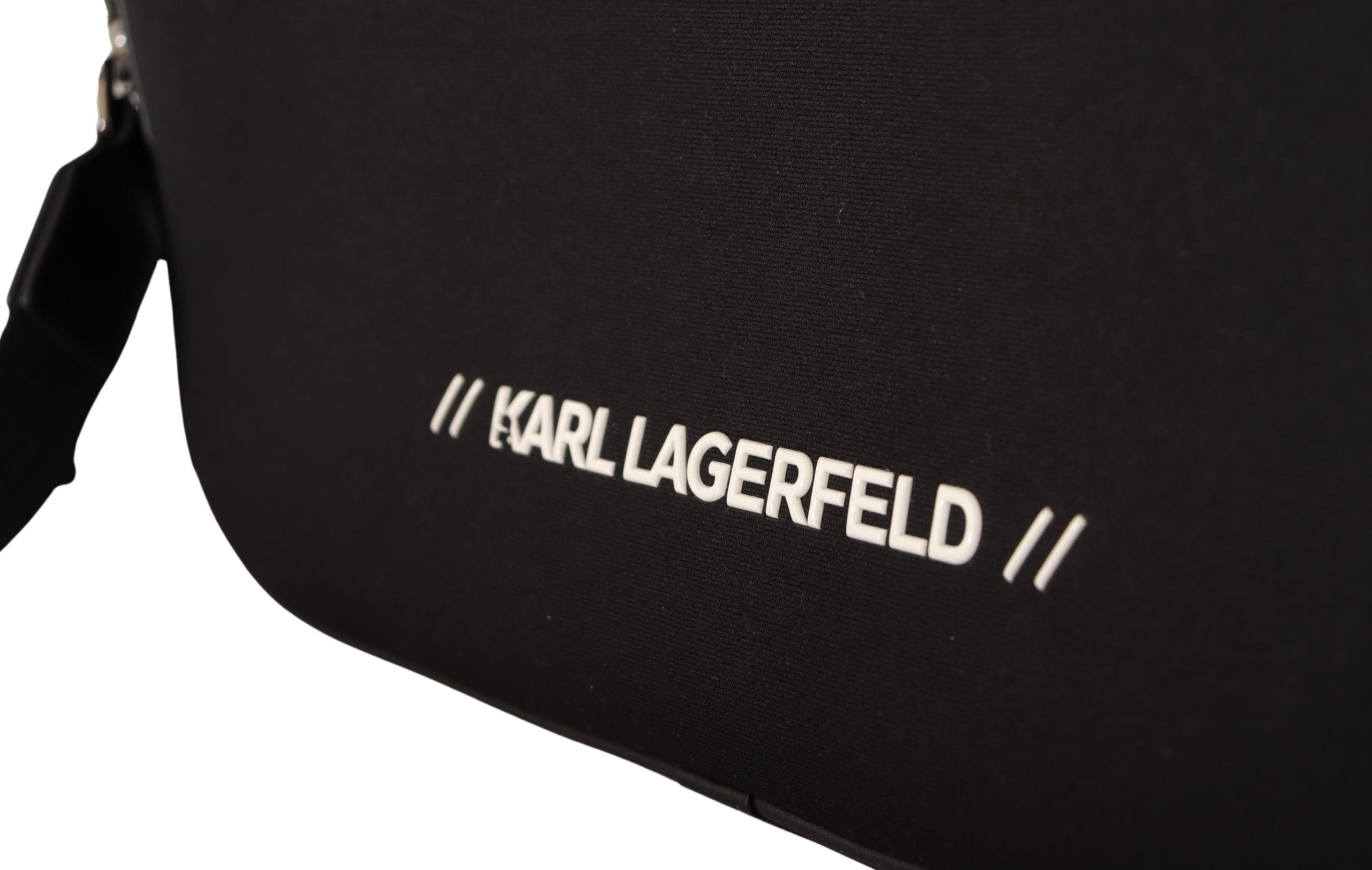 Karl Lagerfeld – Elegante Laptop-Umhängetasche aus Nylon für anspruchsvollen Stil