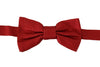 Dolce & Gabbana Elegant Red Silk Tied Bow Tie.