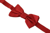 Dolce & Gabbana Elegant Red Silk Tied Bow Tie.