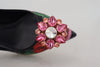 Dolce & Gabbana Elegant Floral Crystal Pumps
