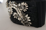 Dolce & Gabbana Elegant Rhinestone-Embellished Silk Belt