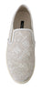 Dolce & Gabbana Elegantes Mocasines Blanco Roto para Mujer