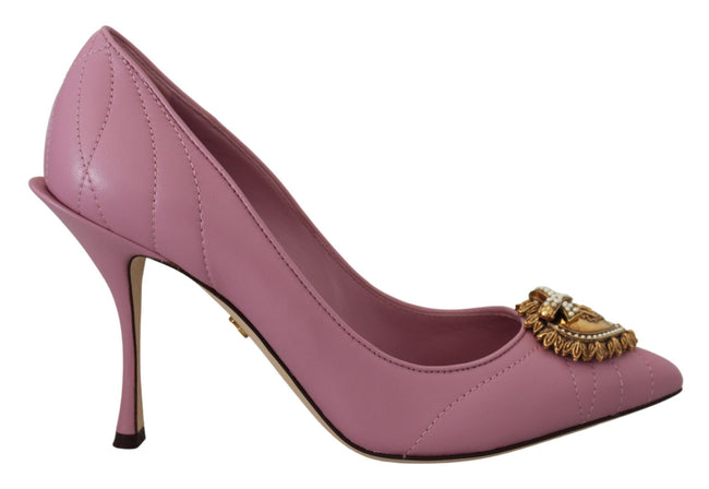 Dolce & Gabbana – Devotion – Pumps aus rosa Leder