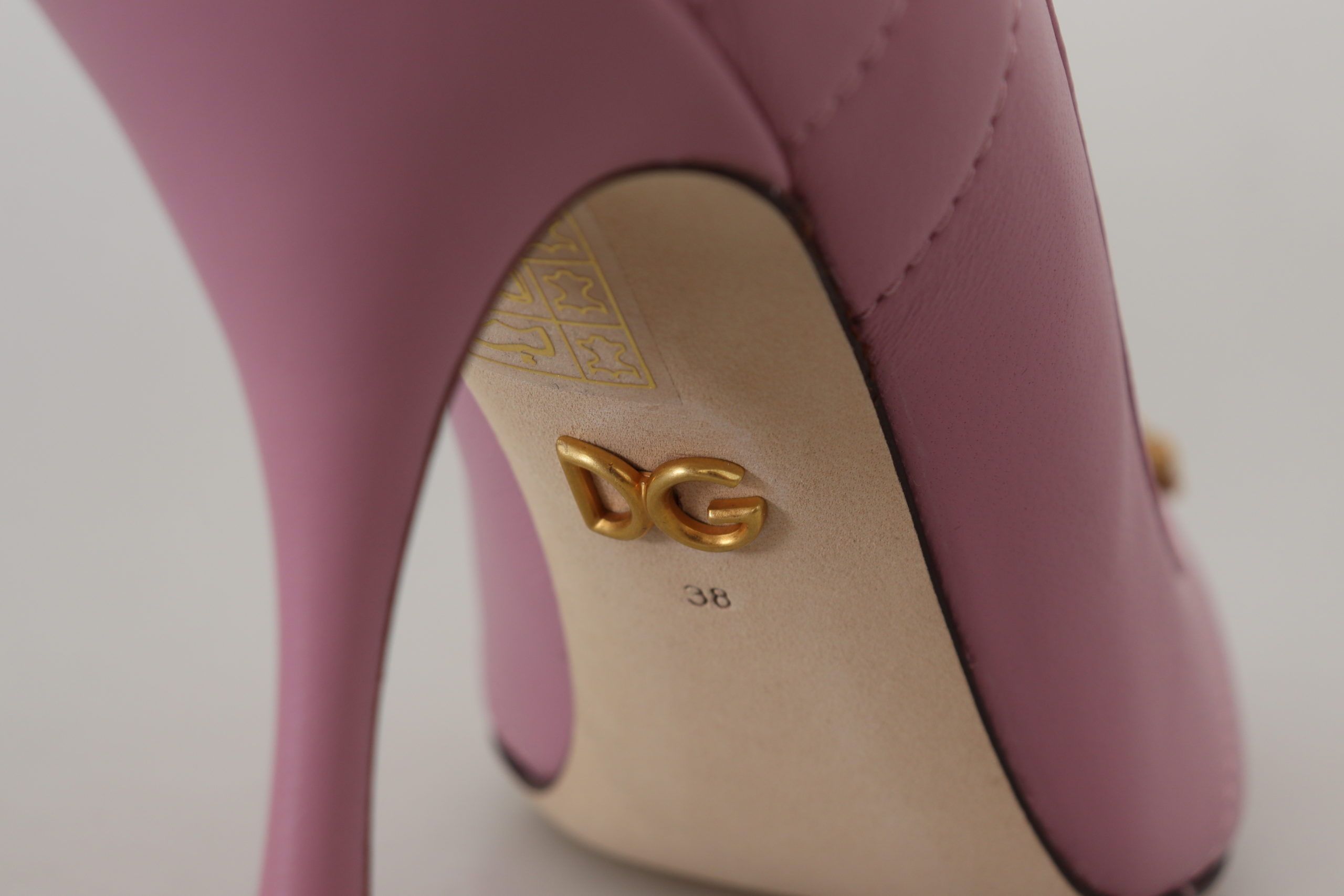 Tacones de cuero Devotion de Dolce & Gabbana en rosa