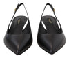 Dolce & Gabbana Zapatos de tacón con tira trasera de cuero negro