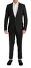 Dolce & Gabbana – Glitzerndes schwarzes Martini-Anzug-Set