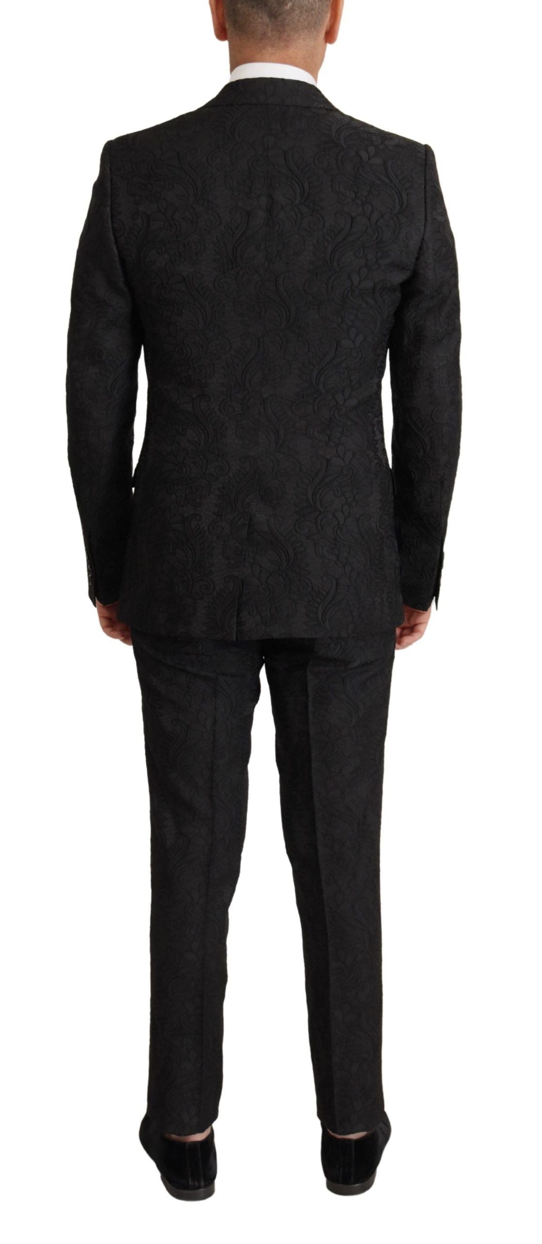 Dolce & Gabbana Conjunto de traje Martini negro brillante